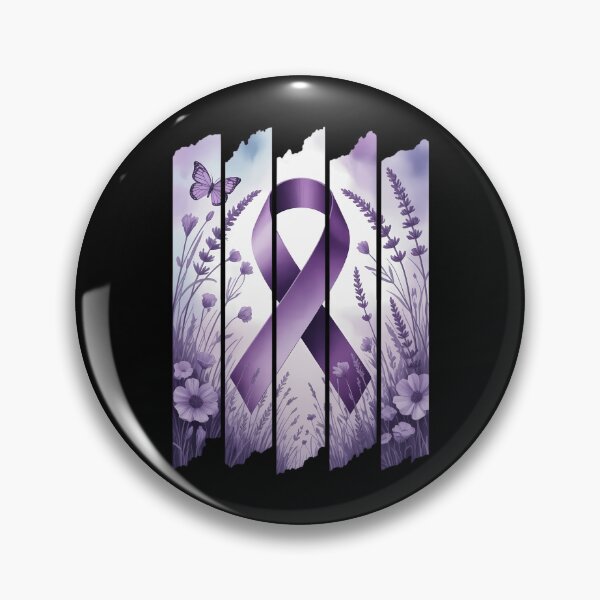 Item preview, Pancreatic Cancer Awareness Support Squad Pancreatic Cancer Purple Ribbon designed and sold by HellD3vil-Art.