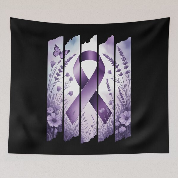 Item preview, Pancreatic Cancer Awareness Support Squad Pancreatic Cancer Purple Ribbon designed and sold by HellD3vil-Art.