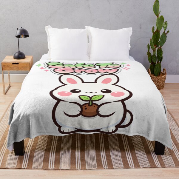 Item preview, Safe To Grow Cute Bunny Cartoon Graffiti Motivation designed and sold by auraRM studio.