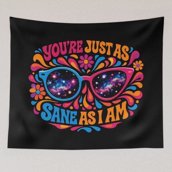 Item preview, Psychedelic Retro Sunglasses Sanity Art Design designed and sold by agearb.