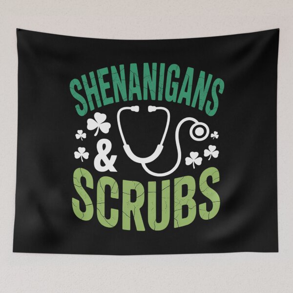 Item preview, St Patricks Day Shenanigans Scrub Saint Pattys Nurse designed and sold by Moon-Ape.