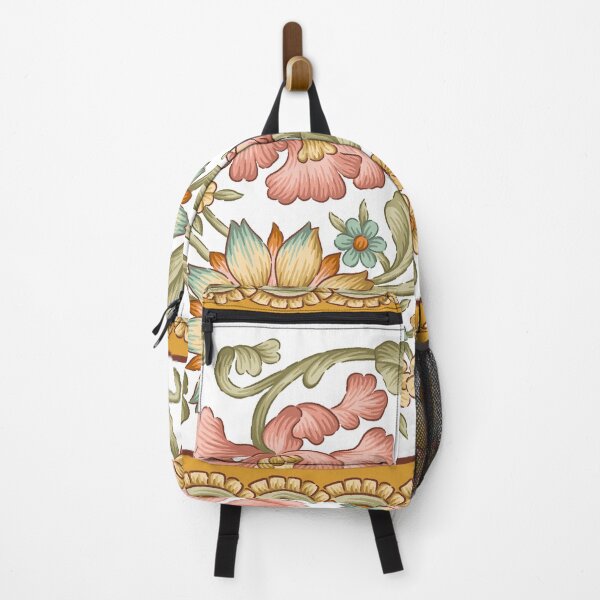 Item preview, Vintage Floral Border Aesthetic - Pink and Gold Botanical Pattern designed and sold by Artsy Corner.