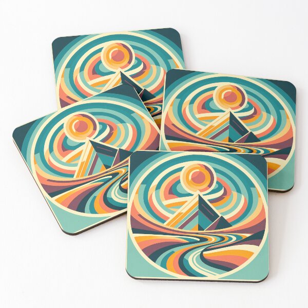 Item preview, Geometric Mountain Sunscape designed and sold by InkSmithery.