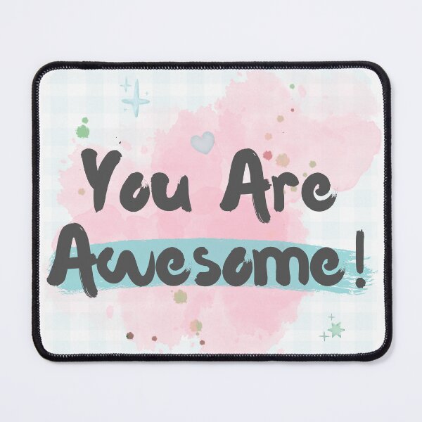 Item preview, You Are Awesome Watercolor Splash Quote Art designed and sold by Wander & Whim Designs.