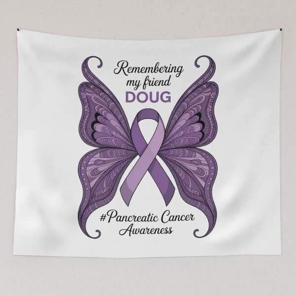 Item preview, Personalized Pancreatic Cancer Remembering my Friend - Memorial Pancreatic Awareness designed and sold by Moon-Ape.