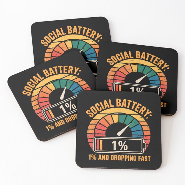 Item preview, Low Social Battery - Funny Introvert Energy Design designed and sold by JohnVBurks.
