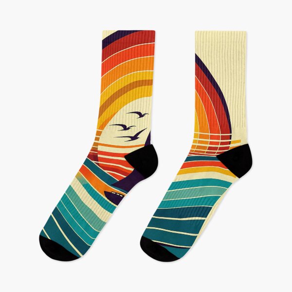 Item preview, Retro Sailboat Sunset Waves designed and sold by InkSmithery.