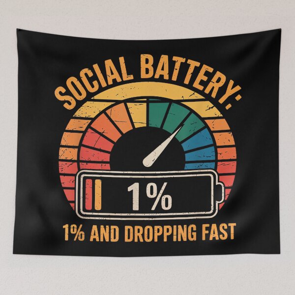 Item preview, Low Social Battery - Funny Introvert Energy Design designed and sold by JohnVBurks.