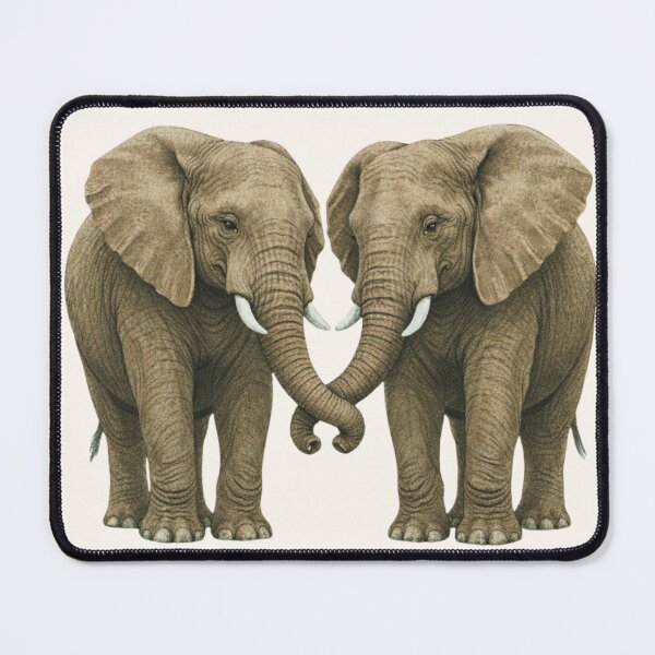 Item preview, Still Choosing You Elephant Intertwined Trunks Anniversary Art designed and sold by SavannaStrikes.