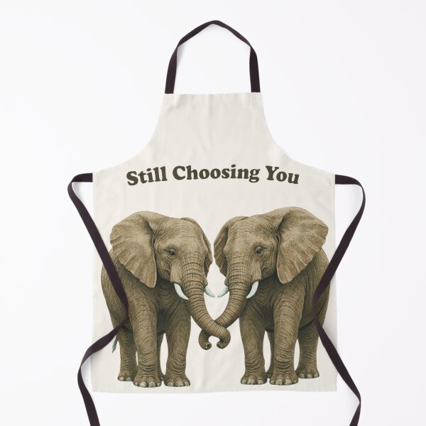 Item preview, Still Choosing You Elephant Intertwined Trunks Anniversary Art designed and sold by SavannaStrikes.