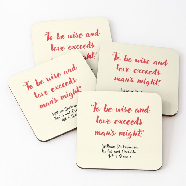 Item preview, Savage Shakespeare Quote from Troilus and Cressida designed and sold by CharlottePlaceArt.
