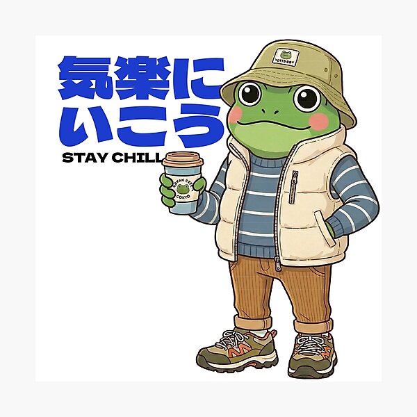 Item preview, Tokyo City Boy Frog - Retro Japanese Streetwear Magazine Cover designed and sold by The Chill Pond.