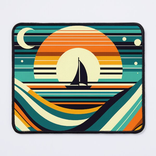 Item preview, Geometric Sunset Sailboat designed and sold by InkSmithery.