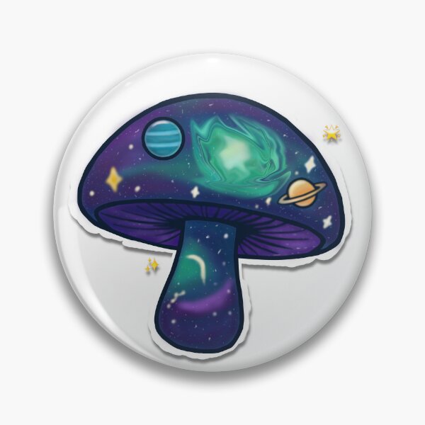 Item preview, Pegatina de hongo galáctico - Arte de hongos mágicos con estética espacial psicodélica designed and sold by Nanadestudio.
