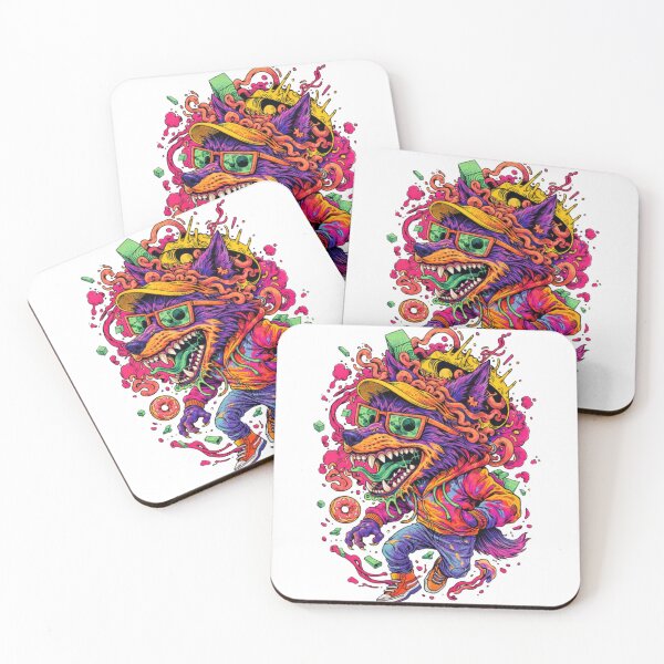Item preview, Cool Graffiti Wolf Streetwear Neon Art designed and sold by ZenvyraLab.
