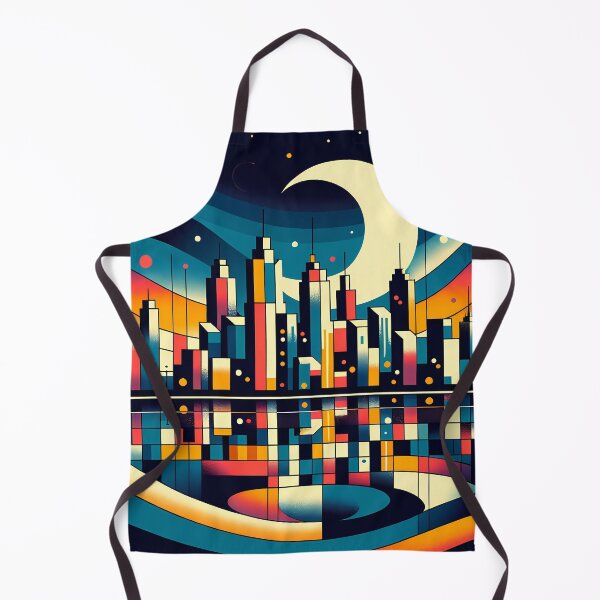 Item preview, Moonlit Geometric Cityscape designed and sold by InkSmithery.