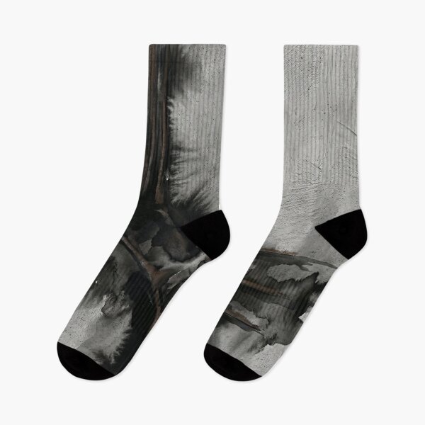 Item preview, Black Ink Geometry on Textured Concrete designed and sold by Printpix.