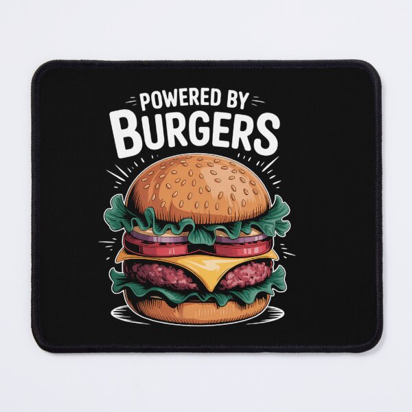 Item preview, Powered by Burgers, Burger Lover Fast Food Cheeseburger designed and sold by HellD3vil-Art.