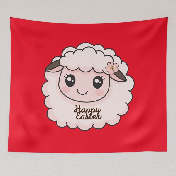 Item preview, Happy Easter With A Sheep. designed and sold by Dinasshop.