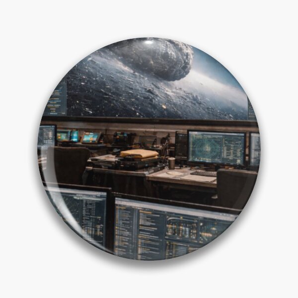 Item preview, Asteroid Command Center Wall Art | Sci-Fi Mission Control Room Print designed and sold by Element Horizon Studio.