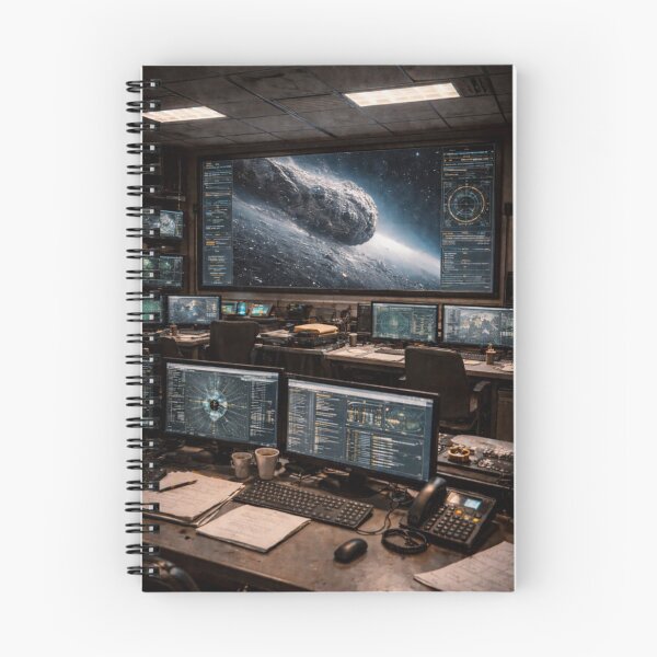 Item preview, Asteroid Command Center Wall Art | Sci-Fi Mission Control Room Print designed and sold by Element Horizon Studio.