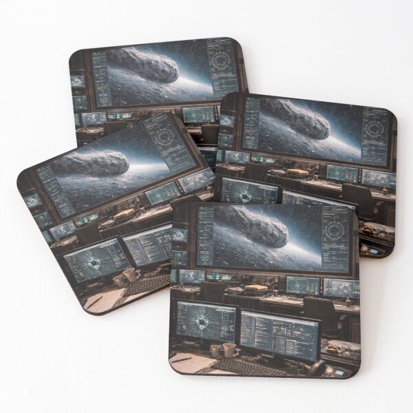 Item preview, Asteroid Command Center Wall Art | Sci-Fi Mission Control Room Print designed and sold by Element Horizon Studio.