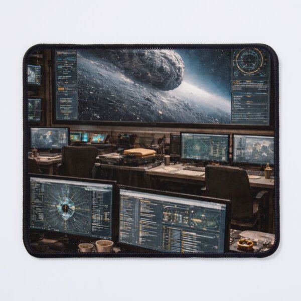 Item preview, Asteroid Command Center Wall Art | Sci-Fi Mission Control Room Print designed and sold by Element Horizon Studio.