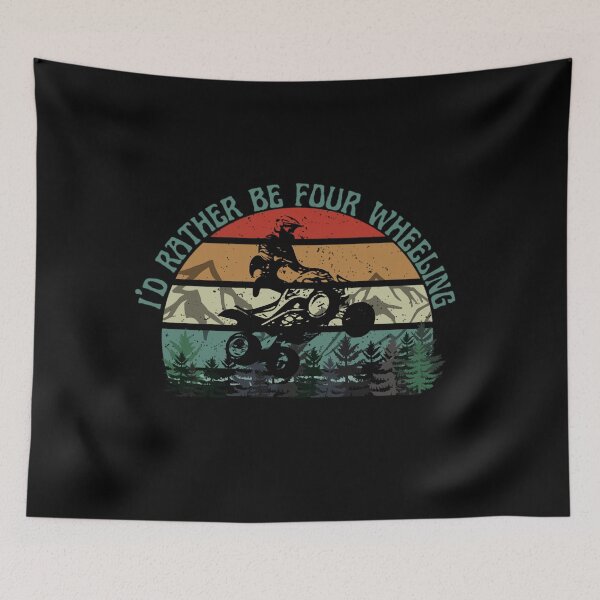 Item preview, I’d Rather Be Four Wheeling Vintage ATV Rider designed and sold by FroggyBaBoy.