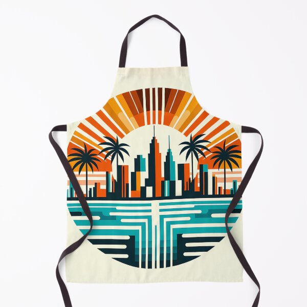 Item preview, Retro Neon City Sunset with Palms designed and sold by InkSmithery.