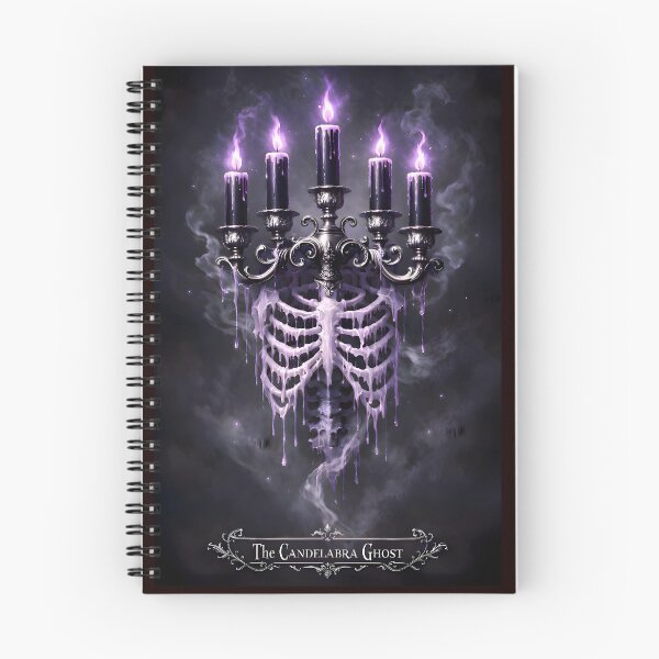 Item preview, The Candelabra Ghost: Spectral Ribcage & Violet Flame Gothic Art designed and sold by Studio77-Gothic.