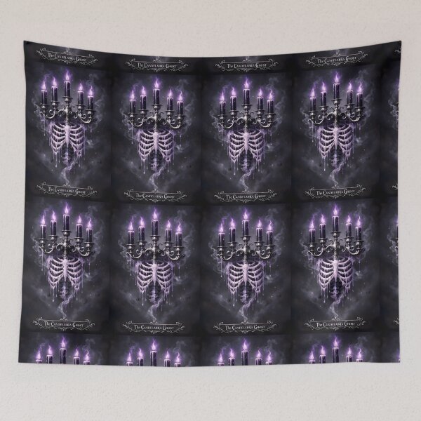 Item preview, The Candelabra Ghost: Spectral Ribcage & Violet Flame Gothic Art designed and sold by Studio77-Gothic.
