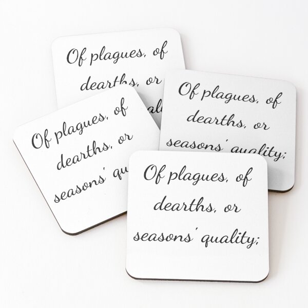 Item preview, "Of plagues, of dearths, or seasons' quality;" - handwriting black designed and sold by ariksworld.