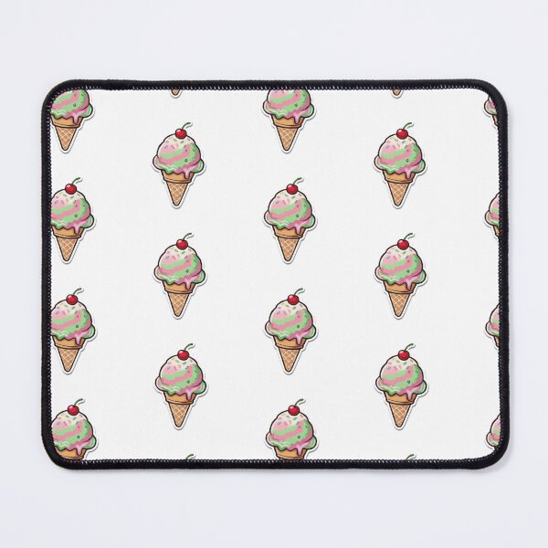 Item preview, Cute Kawaii Ice Cream Cone with Cherry Sticker designed and sold by Nanadestudio.