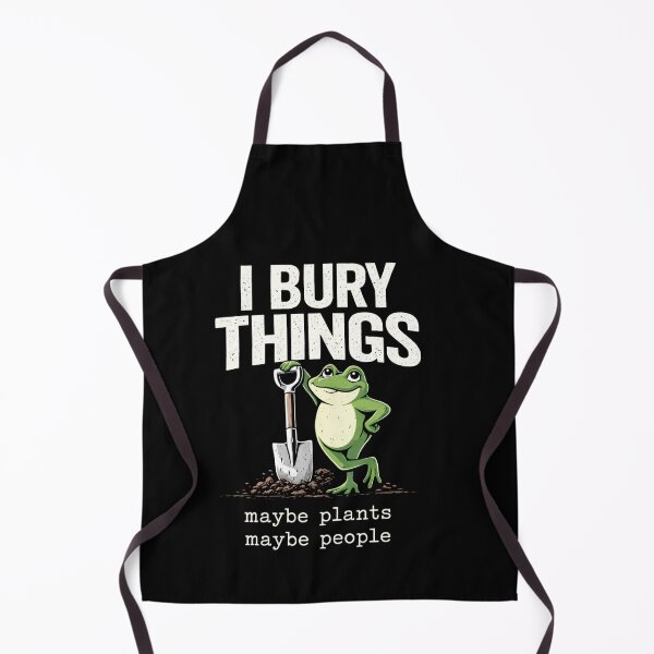 Item preview, I Bury Things Maybe Plants Maybe People Funny Frog Dark Humor Shirt designed and sold by VibeOffline Studio.