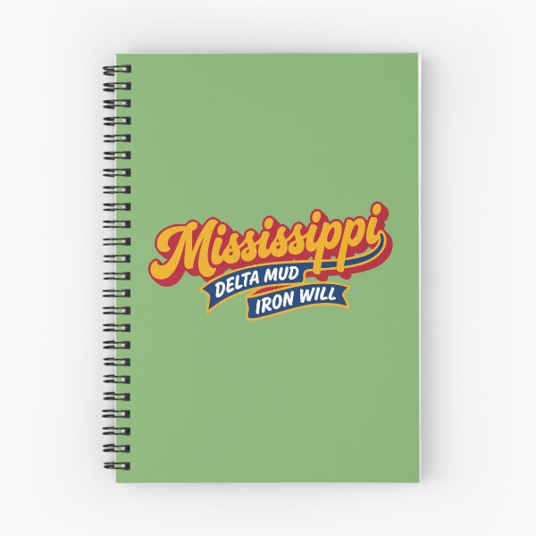 Item preview, Vintage Mississippi Retro Fat Script Delta Mud Iron Will Vector Art designed and sold by Cozy-Old-Pub.