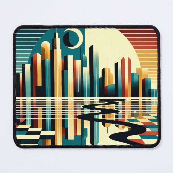 Item preview, Retro Geometric Cityscape Reflection designed and sold by InkSmithery.