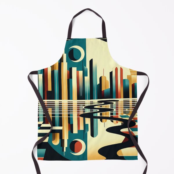 Artikelvorschau, Retro-geometrische Stadtlandschaft Spiegelung entworfen und verkauft von InkSmithery.