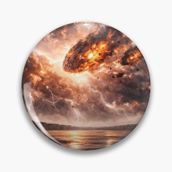 Item preview, Meteor Apocalypse Wall Art | Cinematic Asteroid Impact Sci-Fi Print designed and sold by Element Horizon Studio.