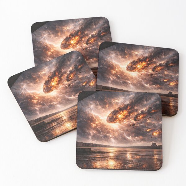 Item preview, Meteor Apocalypse Wall Art | Cinematic Asteroid Impact Sci-Fi Print designed and sold by Element Horizon Studio.