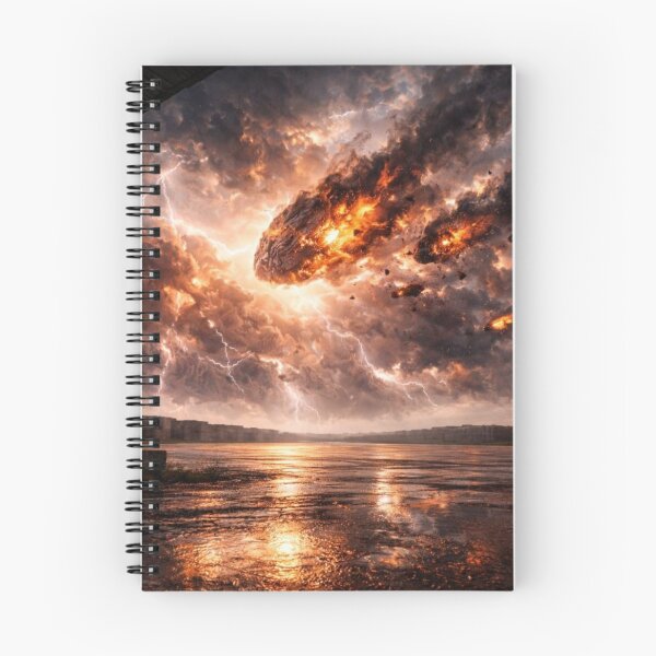 Item preview, Meteor Apocalypse Wall Art | Cinematic Asteroid Impact Sci-Fi Print designed and sold by Element Horizon Studio.