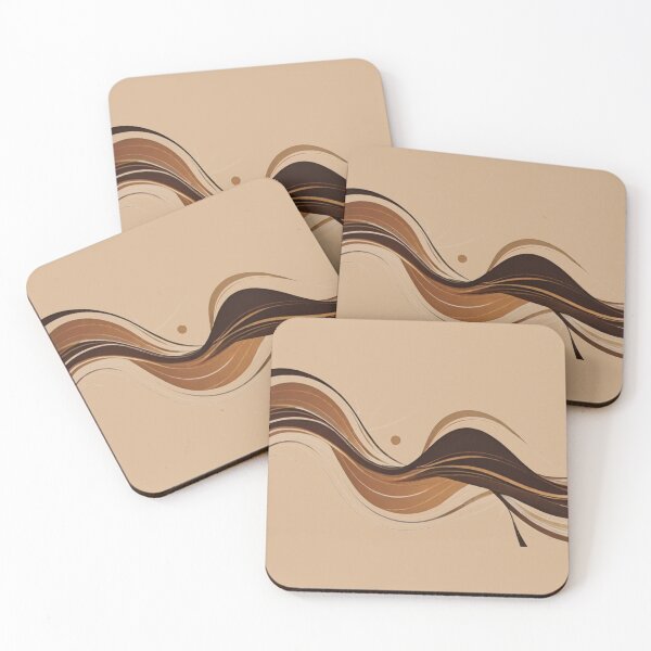 Item preview, Elegant Chocolate Brown Wave Illustration designed and sold by AlxVel.