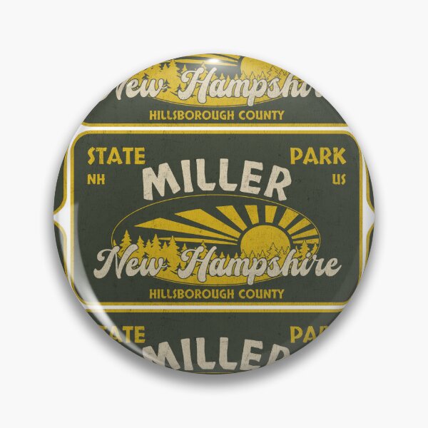 Item preview, Miller State Park, Hillsborough County, New Hampshire, badge design designed and sold by Wanderful-roads.