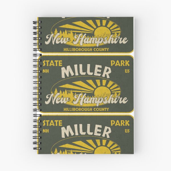 Item preview, Miller State Park, Hillsborough County, New Hampshire, badge design designed and sold by Wanderful-roads.