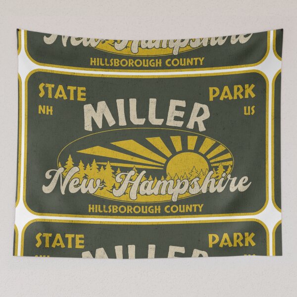 Item preview, Miller State Park, Hillsborough County, New Hampshire, badge design designed and sold by Wanderful-roads.
