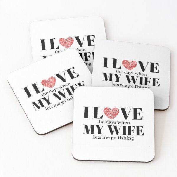 Item preview, Funny Fishing Husband Gift Love My Wife Fishing designed and sold by DesignsVault.