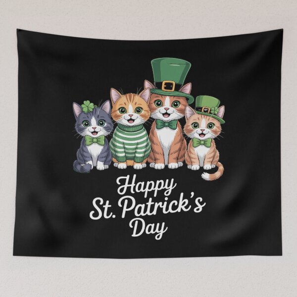 Item preview, St Patrick Cats designed and sold by Moon-Ape.