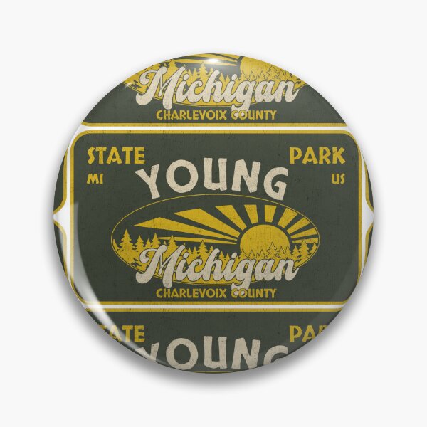 Item preview, Young State Park, Charlevoix County, Michigan, badge design designed and sold by Wanderful-roads.