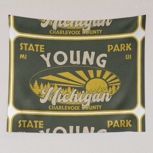 Item preview, Young State Park, Charlevoix County, Michigan, badge design designed and sold by Wanderful-roads.