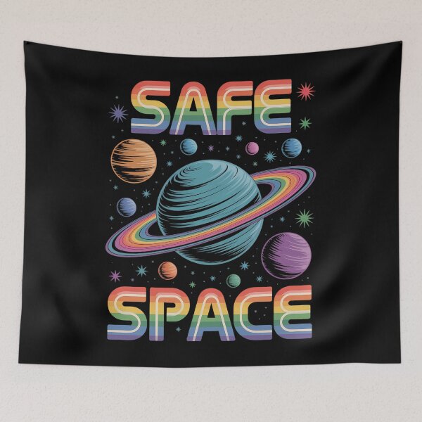 Item preview, Rainbow Flag Planets Space Safe Cosmic LGBTQ Pride Month designed and sold by waislumekinwye.
