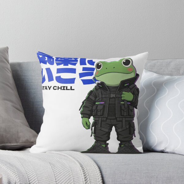 Item preview, Stay Chill Techwear Frog - Japanese Urban Ninja Streetwear designed and sold by The Chill Pond.